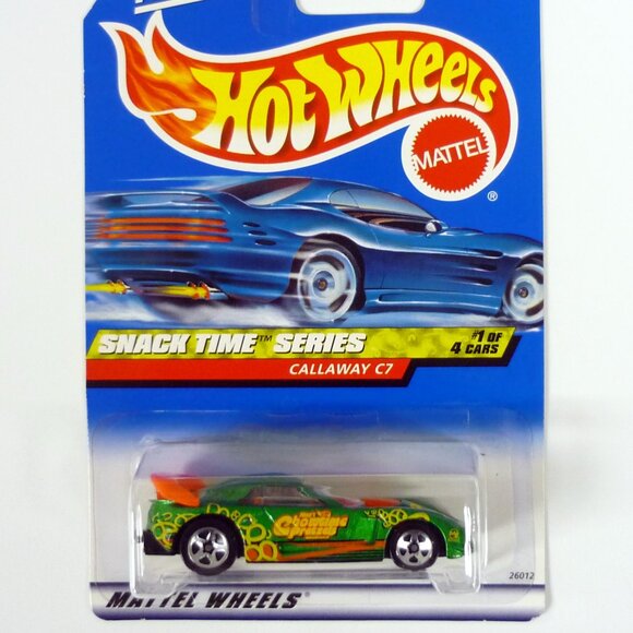 Hot Wheels Callaway C7 #013 Snack Time Series 1 of 4 Green Die-Cast Car 2000 - Picture 1 of 1